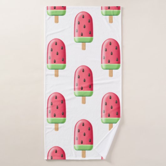 Motif de glace à la fraise rouge (Serviette de bain)