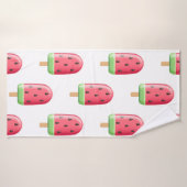 Motif de glace à la fraise rouge (Serviette de bain)