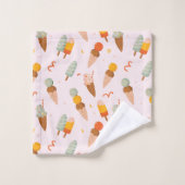 Motif de glace mignon d'été (Gant de toilette)