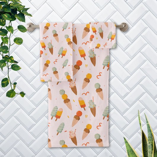 Motif de glace mignon d'été