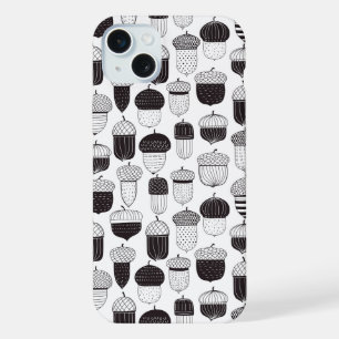 Motif de glands doodle automne