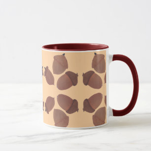 Motif de glands sur des mugs personnalisés