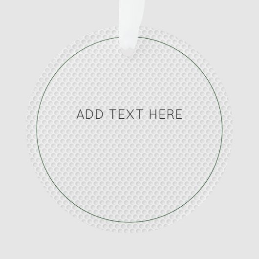 Motif de golf Ajouter son propre texte Boule de go (devant)