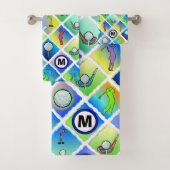 Motif de golf Blue Initial (En situation)