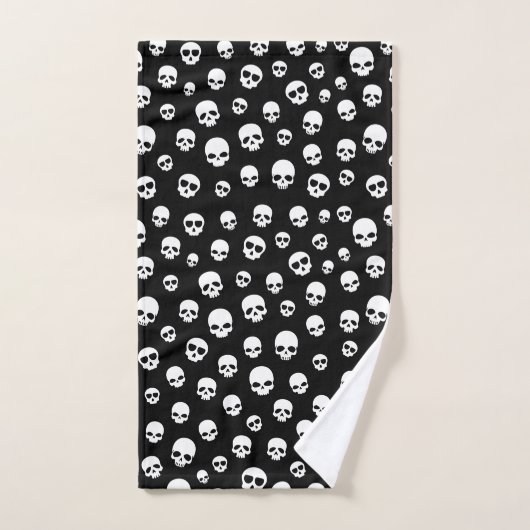 Motif de Goth à crâne blanc (Serviette à main)