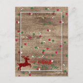 Motif de grain de bois rustique Carte de vœux sais (Devant)