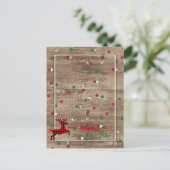 Motif de grain de bois rustique Carte de vœux sais (Debout devant)