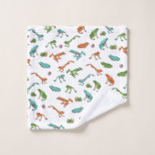 Motif de grenouille coloré (Gant de toilette)