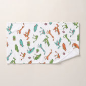 Motif de grenouille coloré (Serviette à main)
