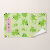 Motif de grenouille, Grenouille verte, Prince de g (Serviette à main)
