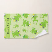 Motif de grenouille, Grenouille verte, Prince de g (Serviette à main)