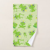 Motif de grenouille, Grenouilles mignonnes, Grenou (Serviette à main)