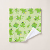 Motif de grenouille, Grenouilles mignonnes, Grenou (Gant de toilette)