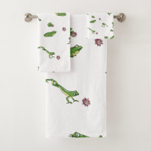 Motif de grenouille verte mignonne
