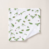 Motif de grenouille verte mignonne (Gant de toilette)