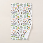 Motif de griffonnage de croquis de l'Irlande (Serviette à main)