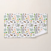 Motif de griffonnage de croquis de l'Irlande (Serviette à main)