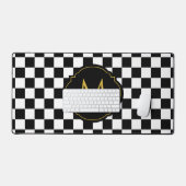 Motif de grille élégant et stylé avec nom initial (Clavier et souris)