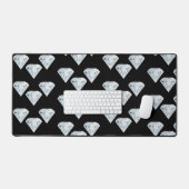 Motif de gros diamants brillant en argent (Clavier et souris)