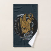 Motif de gryphe argent et or (Serviette à main)