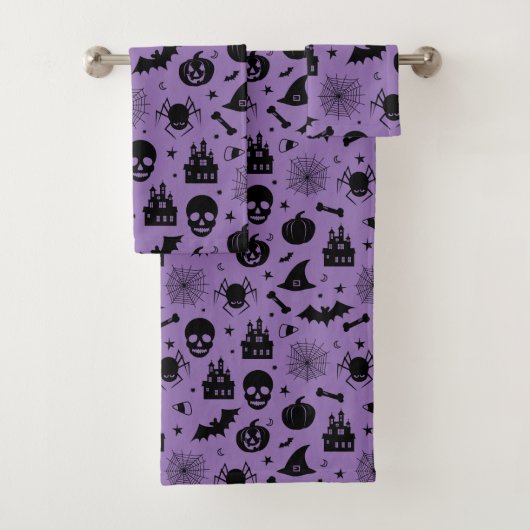 Motif de Halloween pourpre et noir (En situation)