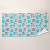 Motif de hibou non répété (Serviette de bain)