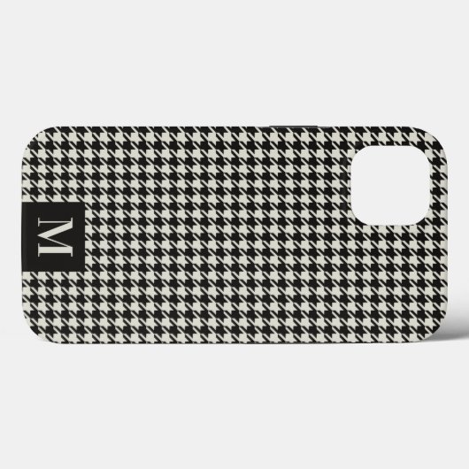 Motif de Houndstooth coque iphone Monogram (Verso (horizontal))