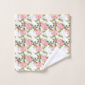 Motif de houx d'aquarelle de Noël (Gant de toilette)