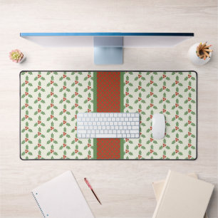 Motif de houx de Noël Feuilles de houx vertes Baie