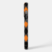 Motif de Jacquard orange gris noir personnalisable (Côté gauche)