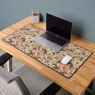 Motif de jardin de pivoine et de rose romantique v