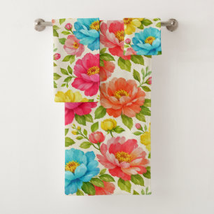 Motif de jardin de pivoines aquarelle pastel lumin