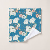 Motif de jardin floral blanc (Gant de toilette)