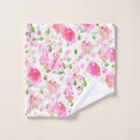 Motif de jardin floral couleur rose (Gant de toilette)