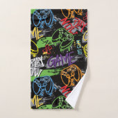 Motif de jeu graffiti néon (Serviette à main)
