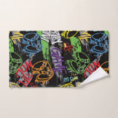 Motif de jeu graffiti néon (Serviette à main)