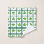 Motif de Jour de la Saint Patrick de trèfle vert à (Gant de toilette)