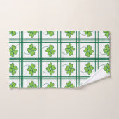 Motif de Jour de la Saint Patrick de trèfle vert à (Serviette à main)