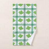 Motif de jour de la Saint-Patrick Trèfle à quatre (Serviette à main)