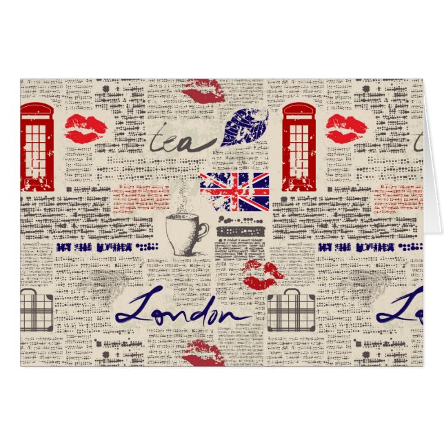 Motif de journal de Londres (Devant horizontal)