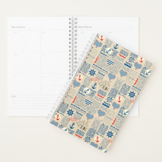 Motif de journal nautique (Devant avec enveloppe)