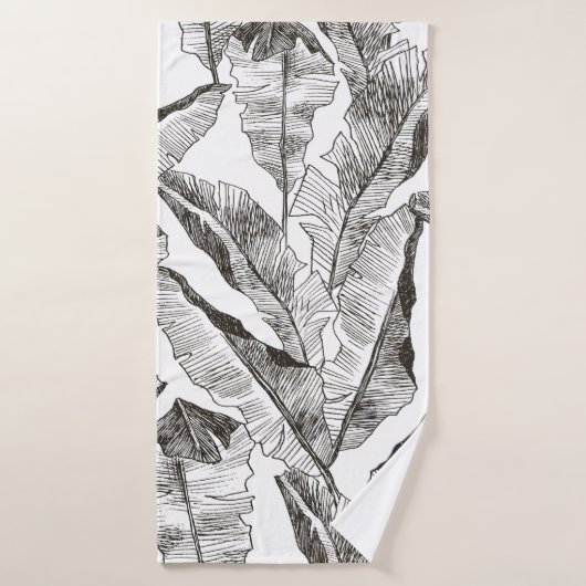 Motif de jungle tropicale plante sans couture. Pri (Serviette de bain)