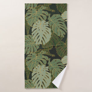 Motif de kaki vert et de monstère d'or