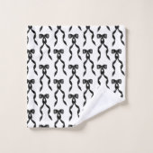Motif de la Bow Noir (Gant de toilette)