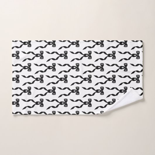 Motif de la Bow Noir (Serviette à main)