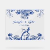 Motif de la Chine Florale Bleue avec Bird (Recto)