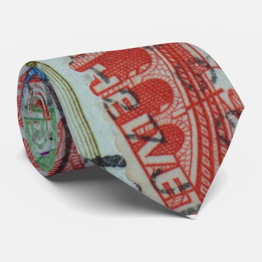 Motif de la cravate des timbres postaux suisses (Roulé)