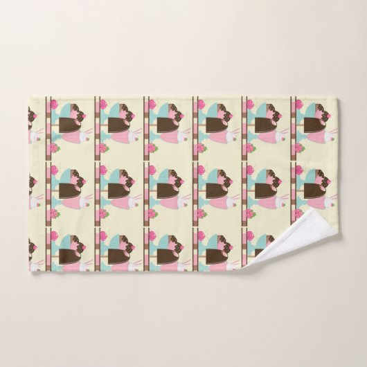 Motif de la crème glacée douce (Serviette à main)