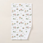 Motif de la ferme d'aquarelle (Serviette à main)