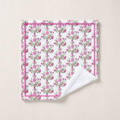 Motif de la Fleur de look Brodé violet Pays (Gant de toilette)